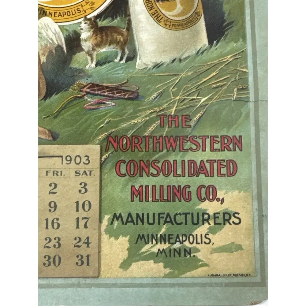CERESOTA FLOUR Calendar 1903 MINNEAPOLIS, NORTHWESTERN CONSOLIDATED MILL Co